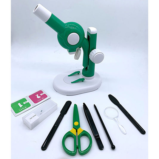 AST-BW NUEVO DESEÑO Microscopio de 15x Kit de bricolaje con color verde y blanco