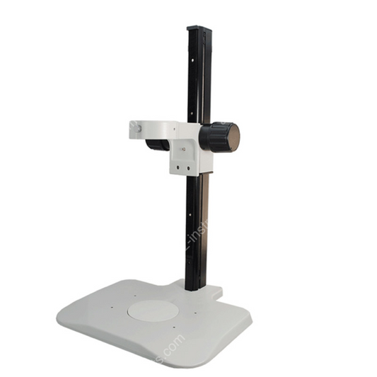 Soporte de pista de microscopio M2 con estante de enfoque grueso de 76 mm, brazo vertical de 500 mm